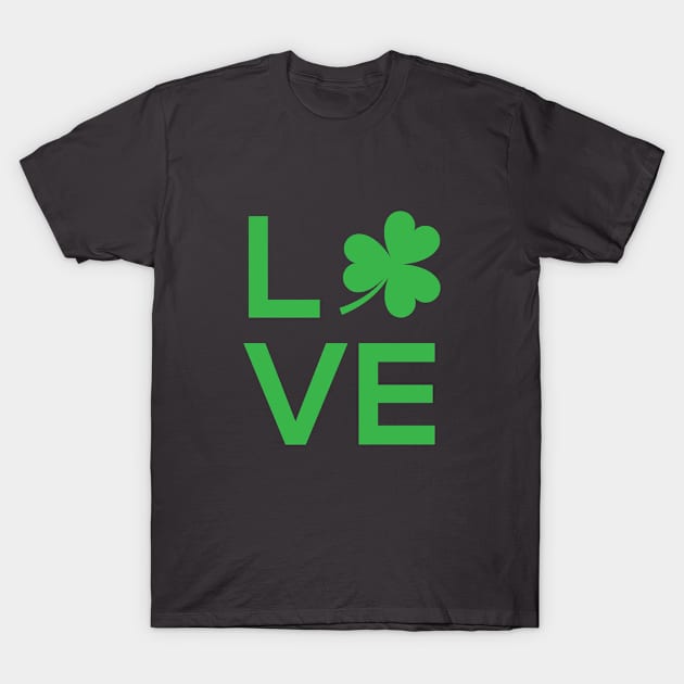 Shamrock Love St. Patrick's Day T-Shirt by Rivenfalls